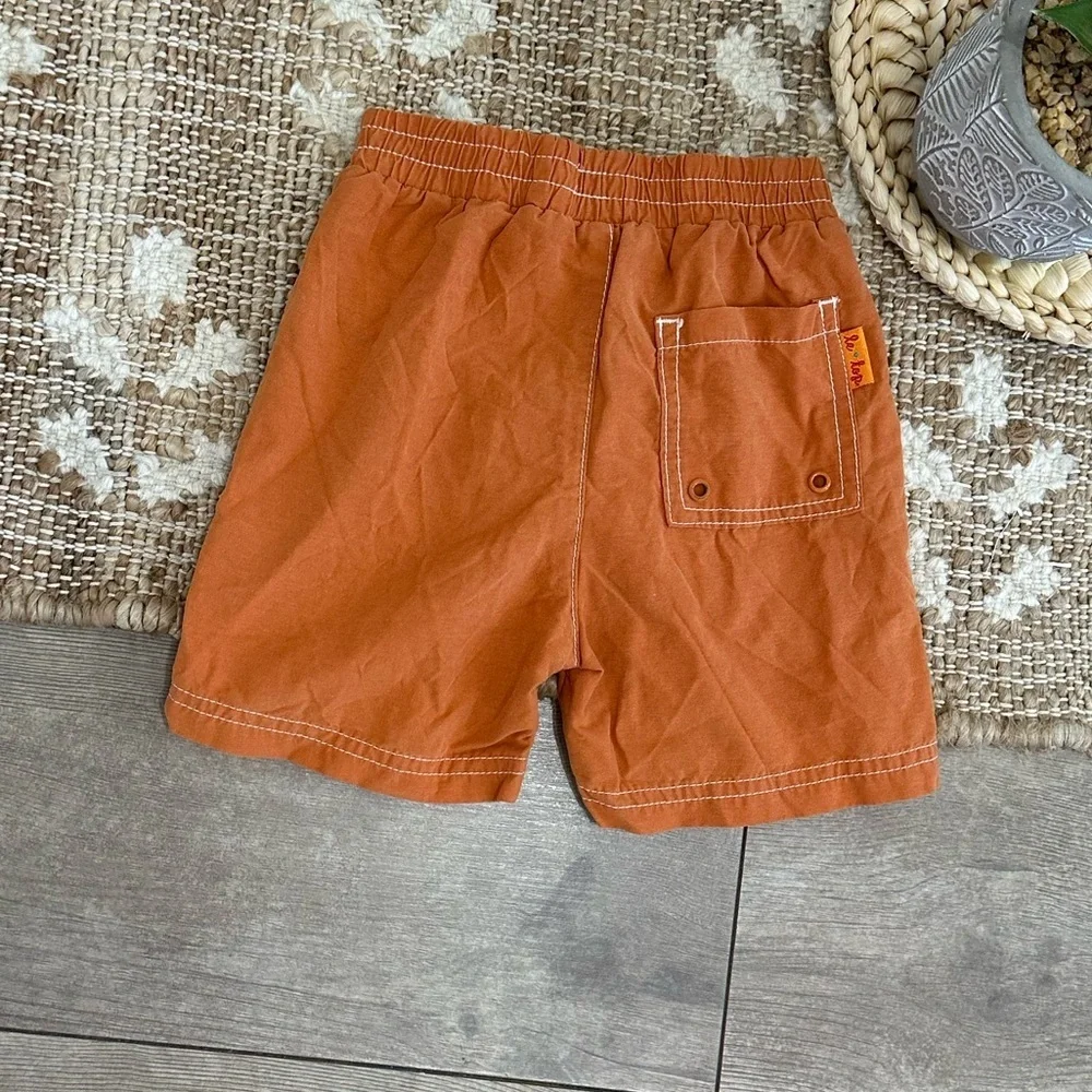 Y2K Le Top Baby Toddler Boy Swim Trunks Rustic Burnt Orange Size 12 Months